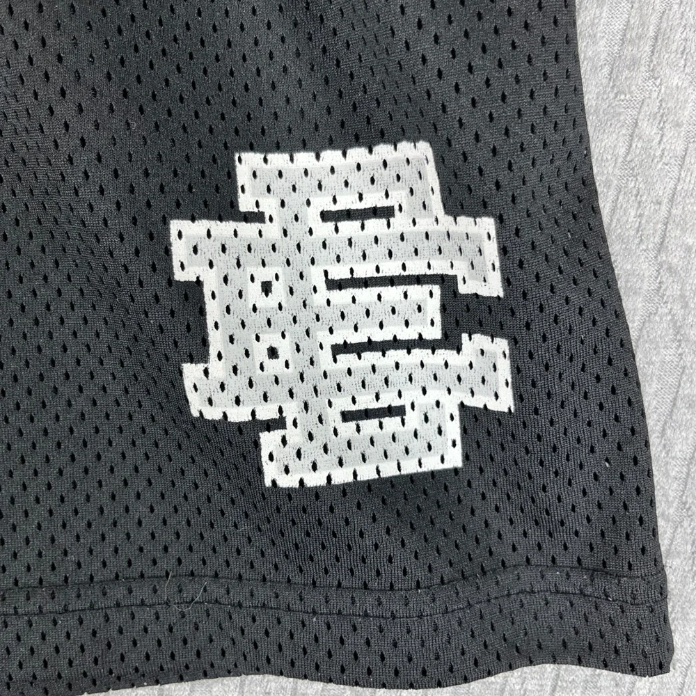 Eric Emanuel Mesh Shorts Mens Large Black EE Logo Basic Basketball Streetwear